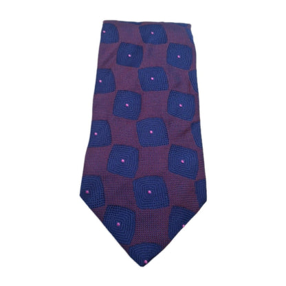 Rodderick Charles Purple geometric Mens Silk Tie Classic Designer Necktie Geometric Vintage Mens Tie UK BX7