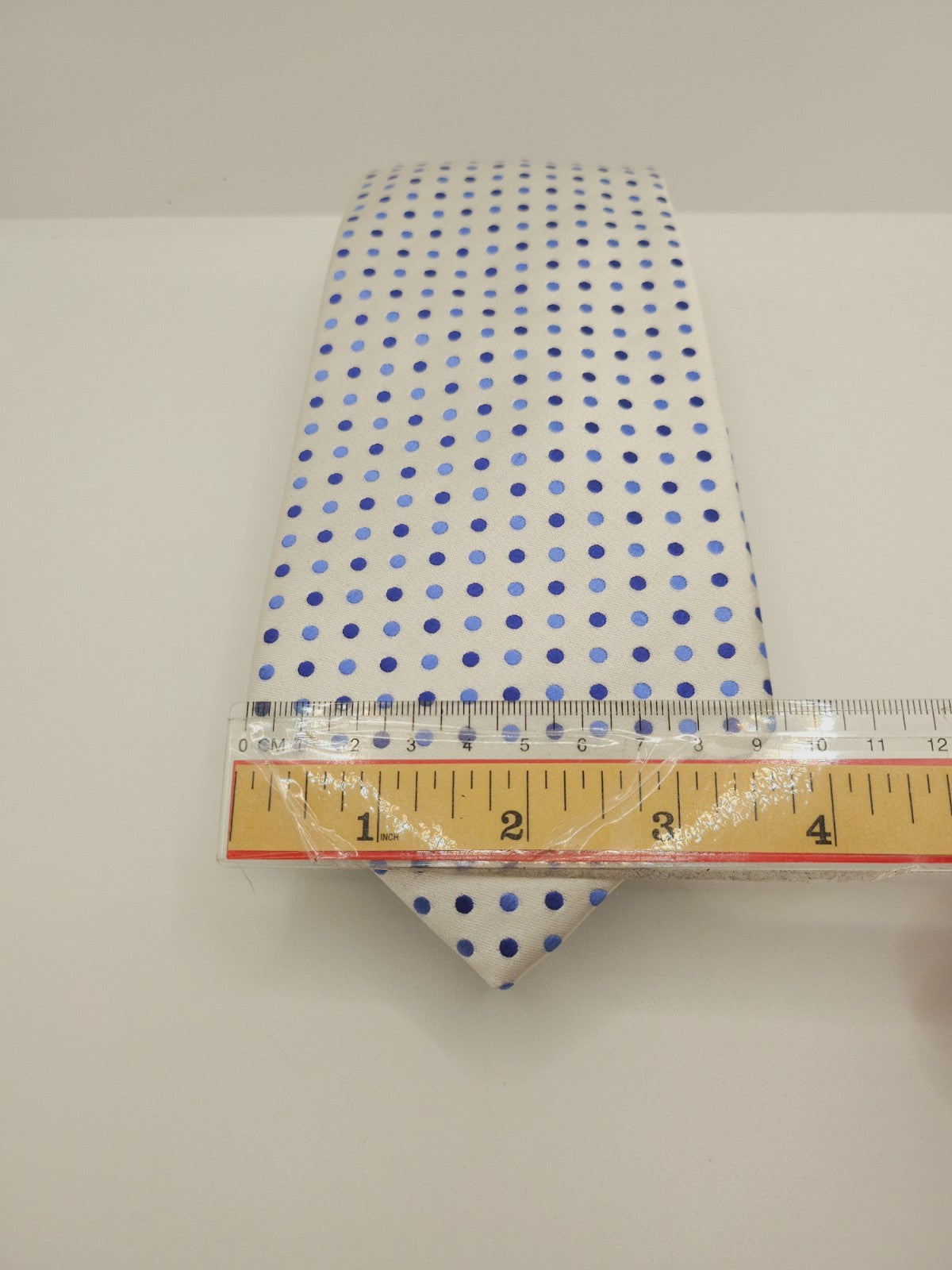 Charles Tyrwhitt Silk Tie Mens White Blue Polka Dots Classic Y2k Neck Tie BX11