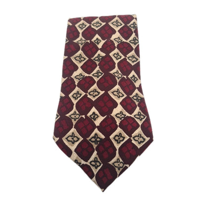 Hugo Boss Vintage Red Abstract Mens Silk Tie Classic Designer Necktie Formal Vintage Mens Tie UK BX6