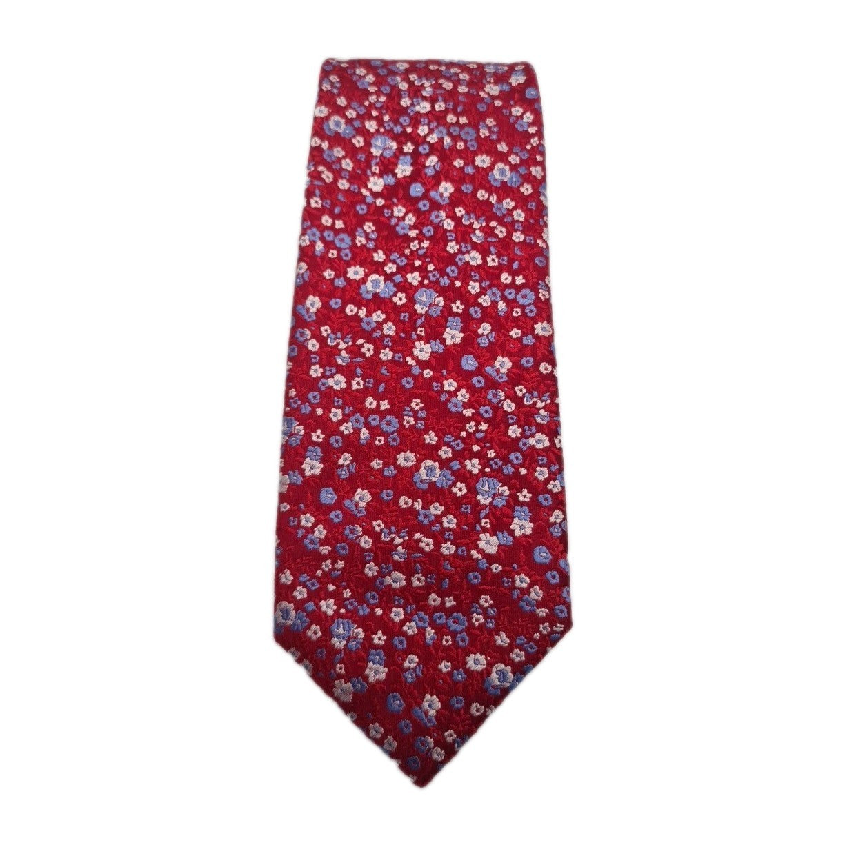 Paul Costelloe Red Flower Mens Silk Tie Classic Designer Necktie Formal Vintage Mens Tie UK BX10
