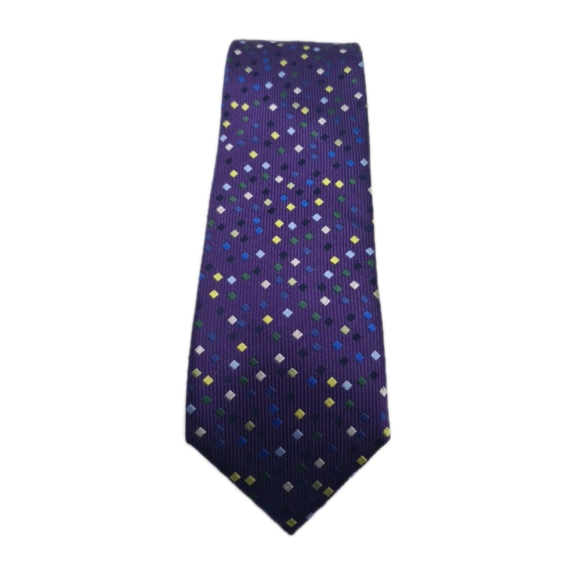 Tresanti Purple Diamon pattern Mens Silk Tie Classic Designer Necktie Vintage Mens Tie UK BX11
