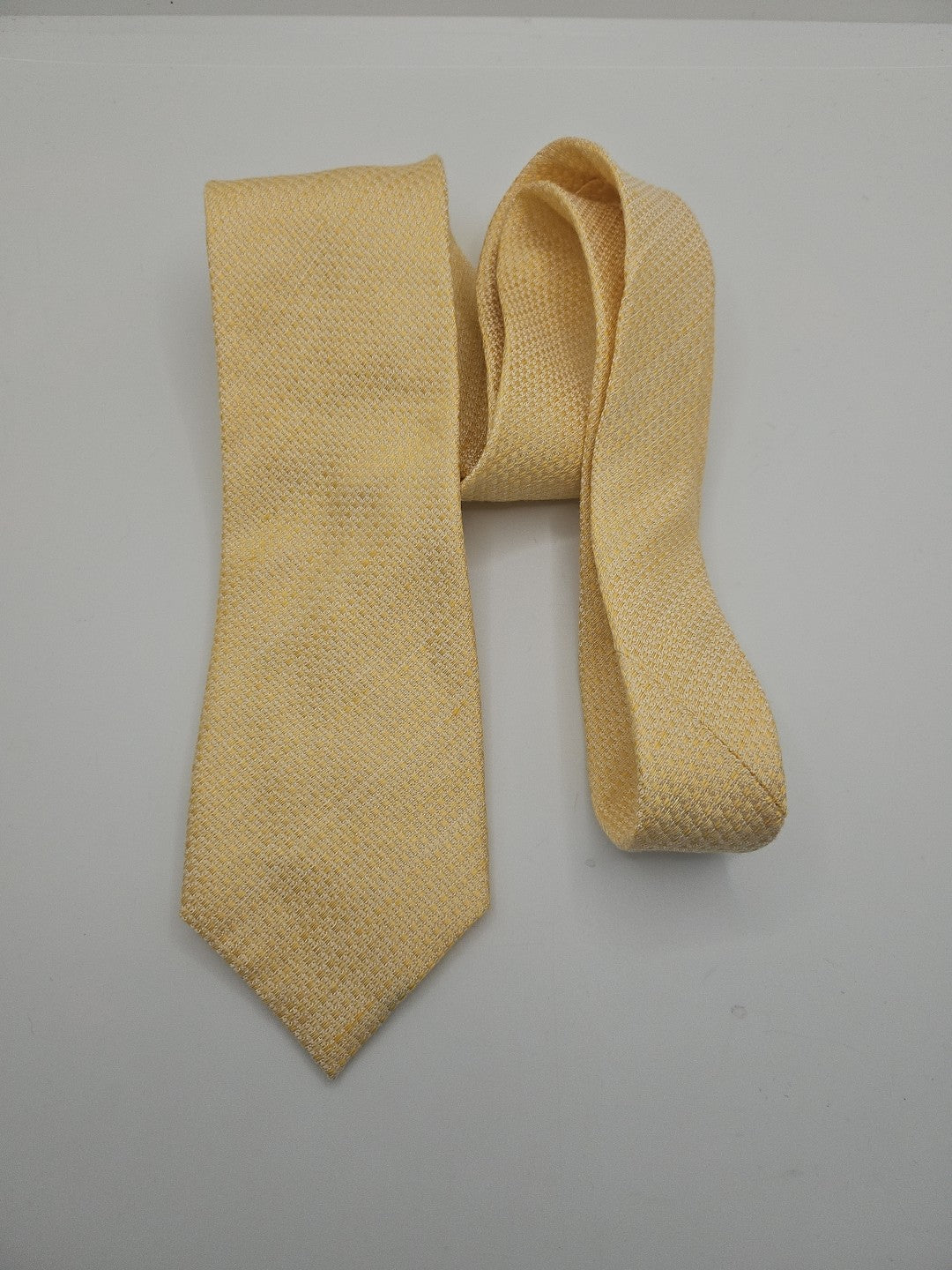 Charles Tyrwhitt Yellow Woven Mens Silk Tie Wedding Formal Neck Tie BX16