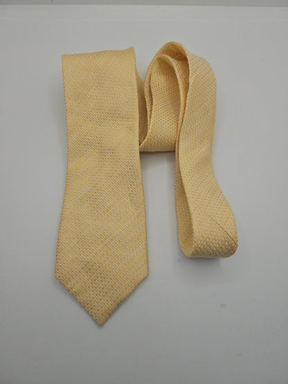 Charles Tyrwhitt Yellow Woven Mens Silk Tie Wedding Formal Neck Tie BX16