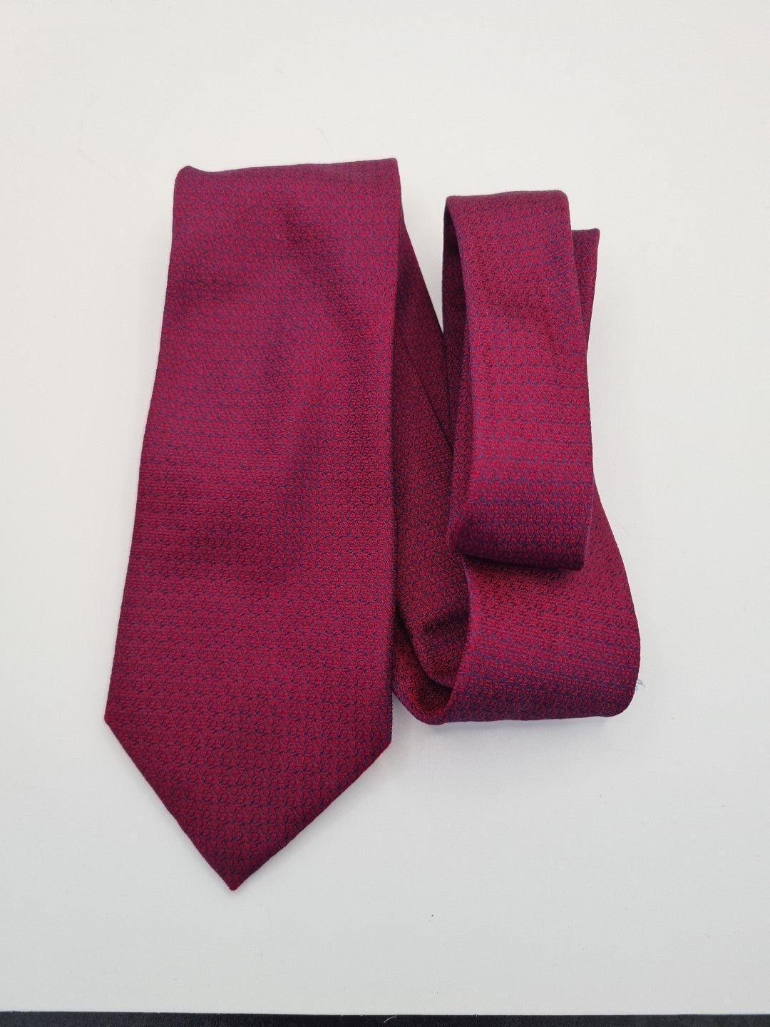 Charles Tyrwhitt Red Pattern Business Mens Silk Tie Classic Formal Necktie Vintage Mens Tie UK BX14