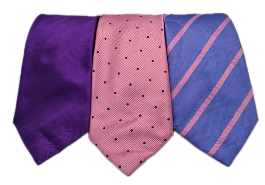 3 x TM Lewin Silk Ties Bundle Mens Designer Neckties Vintage