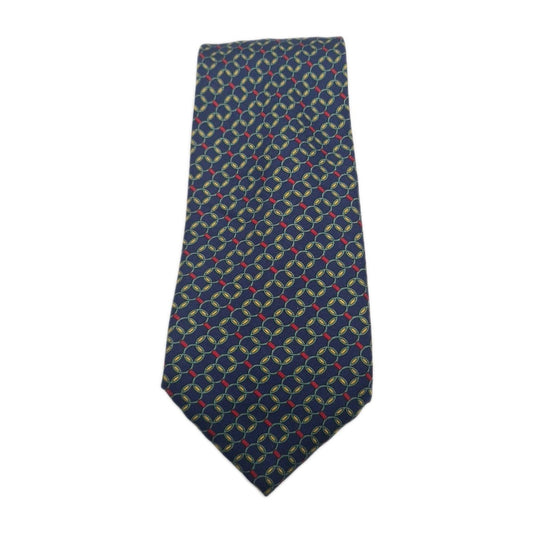 Lavin Paris Chain Pattern Blue Mens Silk Tie Classic Designer Necktie Vintage Mens Tie UK BX11