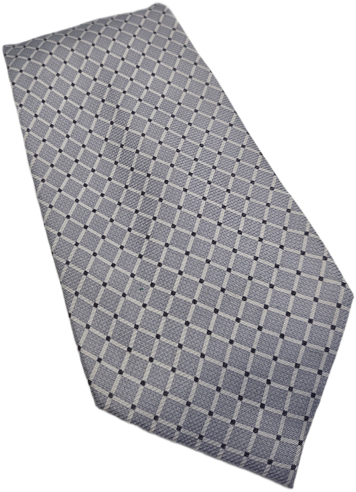 Vintage Men Silk Tie Bijoux Terner Grey Diamond Print Wedding Retro Necktie BX25