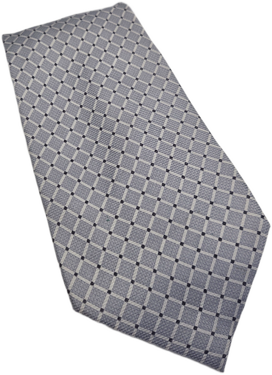Vintage Men Silk Tie Bijoux Terner Grey Diamond Print Wedding Retro Necktie BX25