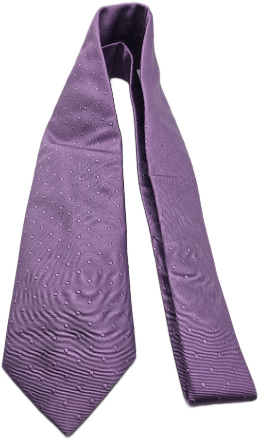 T.M. Lewin Silk Tie Mens Purple Polka Dot Designer Business Wedding Necktie BX18