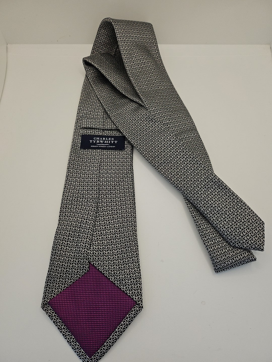 Black Crow / skull Tie | Reworked Vintage Mens Tie UK | Statement Novelty BX13