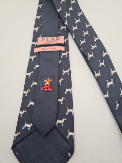 Thomas Pink Dog pattern Mens Silk Tie Classic Designer Necktie Formal Vintage Mens Tie UK BX4