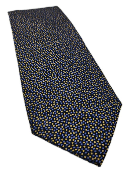 Charles Tyrwhitt Blue/Yellow Speckle Mens Silk Tie Wedding Formal Neck Tie BX13