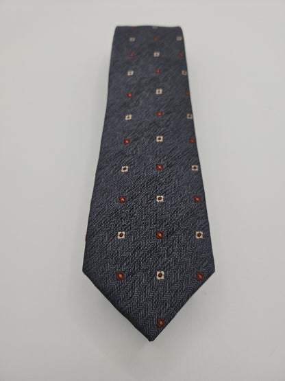 Penguin Grey Thin Mod Geometric Mens Silk Tie Wedding Formal Neck Tie BX16