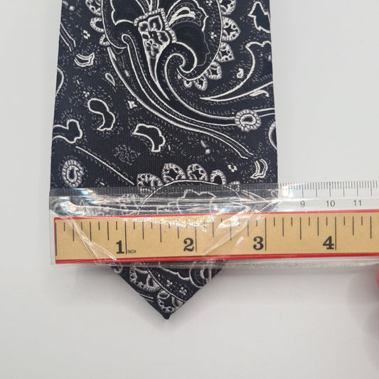 Black/Silver Jaquard Mens Silk Tie Classic Designer Necktie Formal Business Vintage Mens Tie UK BX8