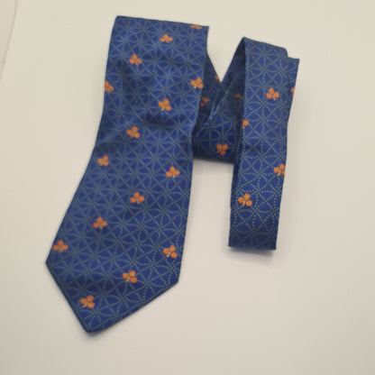 Rochas Paris Blue Mens Silk Tie Classic Designer Necktie Formal Business Vintage Mens Tie UK BX8