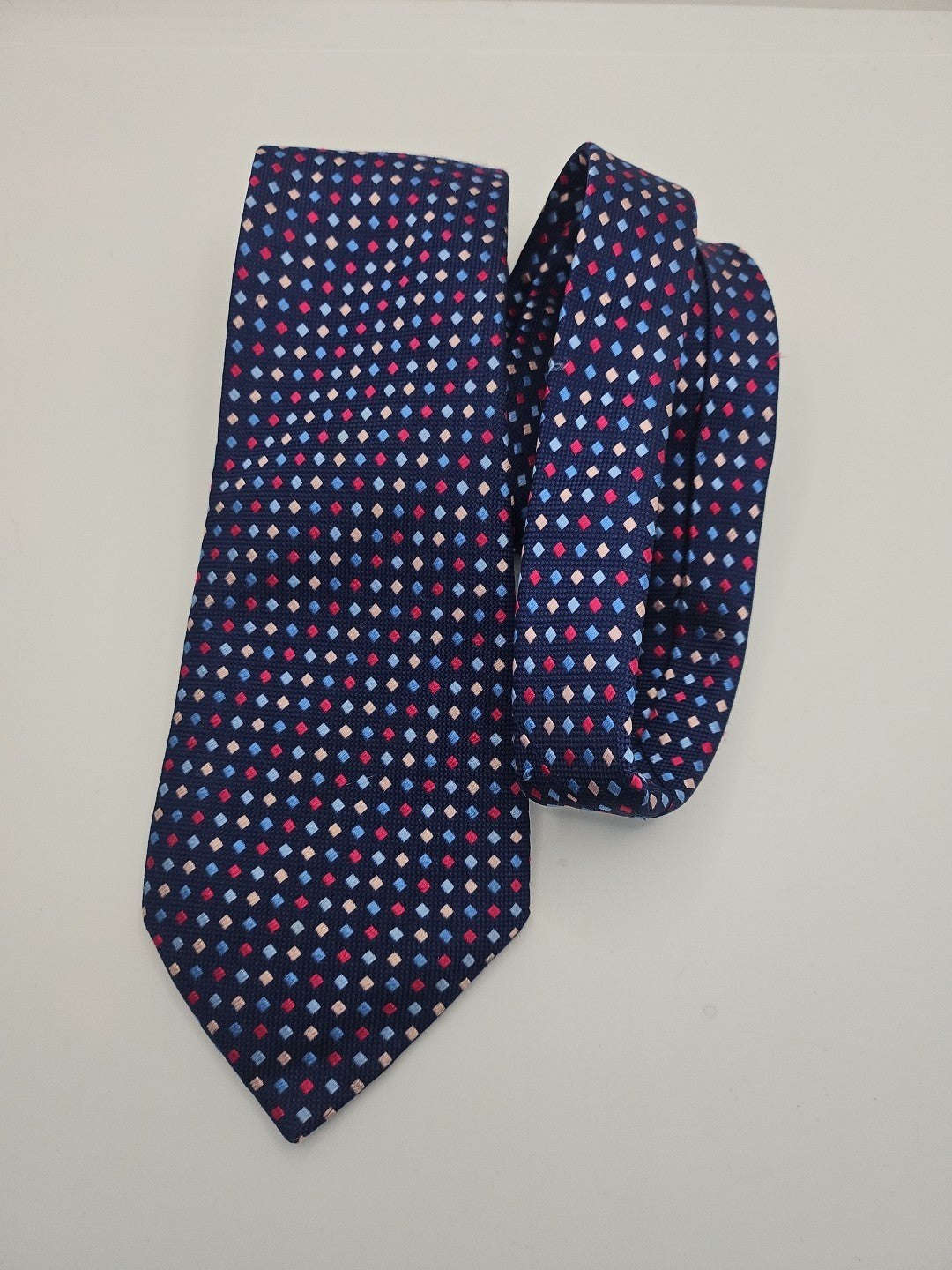 Charles Tyrwhitt Blue diamond Pattern Mens Silk Tie Wedding Formal Neck Tie BX15