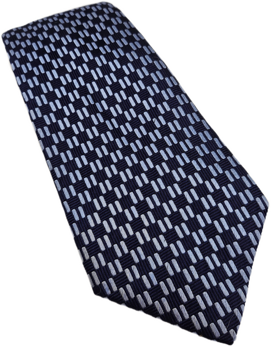 Thomas Pink Silk Tie Men Navy Blue Geometric Wedding Designer Retro Necktie BX26