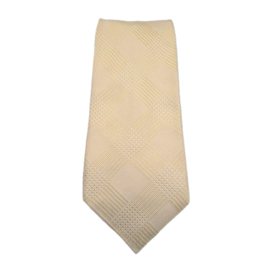 Ede & Ravenscroft Yellow Geometric Pattern Silk Tie | Designer Mens Tie UK Geometric Vintage Mens Tie UK BX14