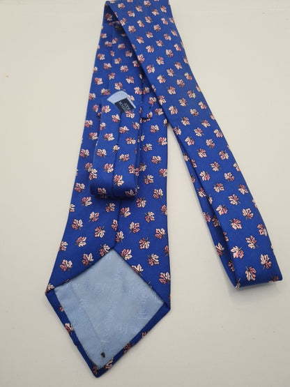 Hilditch & Key Blue Flower Mens Silk Tie Classic Designer Necktie Formal Vintage Mens Tie UK BX6