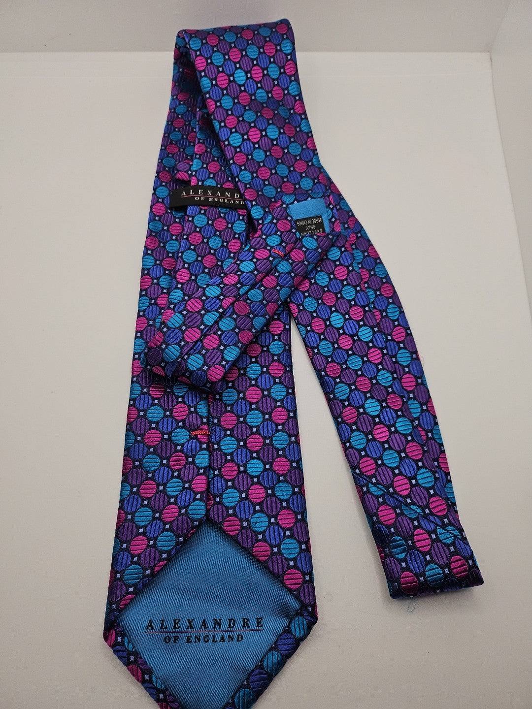 Circle Purple Retro pattern Mens Silk Tie Wedding Formal Neck Tie BX15