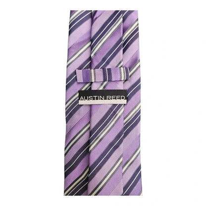 Austin Reed Purple & Black Striped Silk Tie