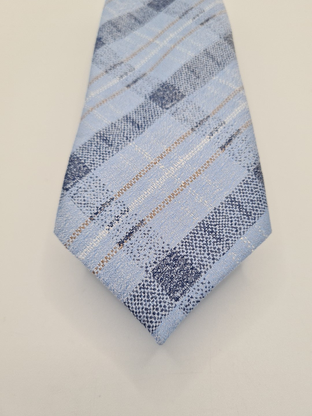 Blue Check Tartan pattern Wedding Formal Silk Tie | Designer Mens Tie UK Vintage Mens Tie UK BX14