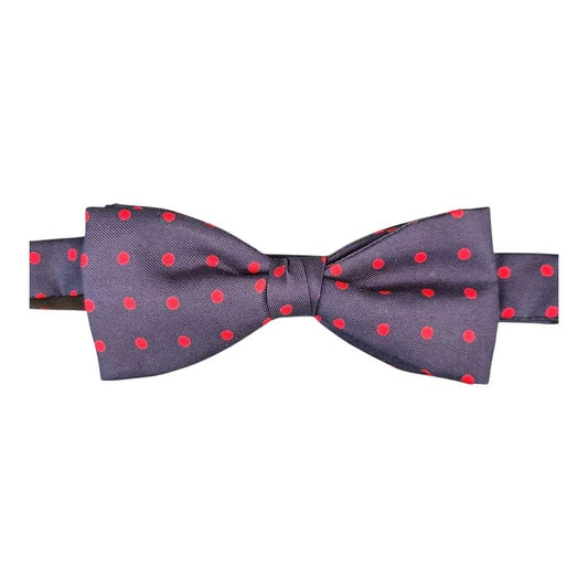 Fredrick Theak Navy Blue & Red Spotty Silk Tie
