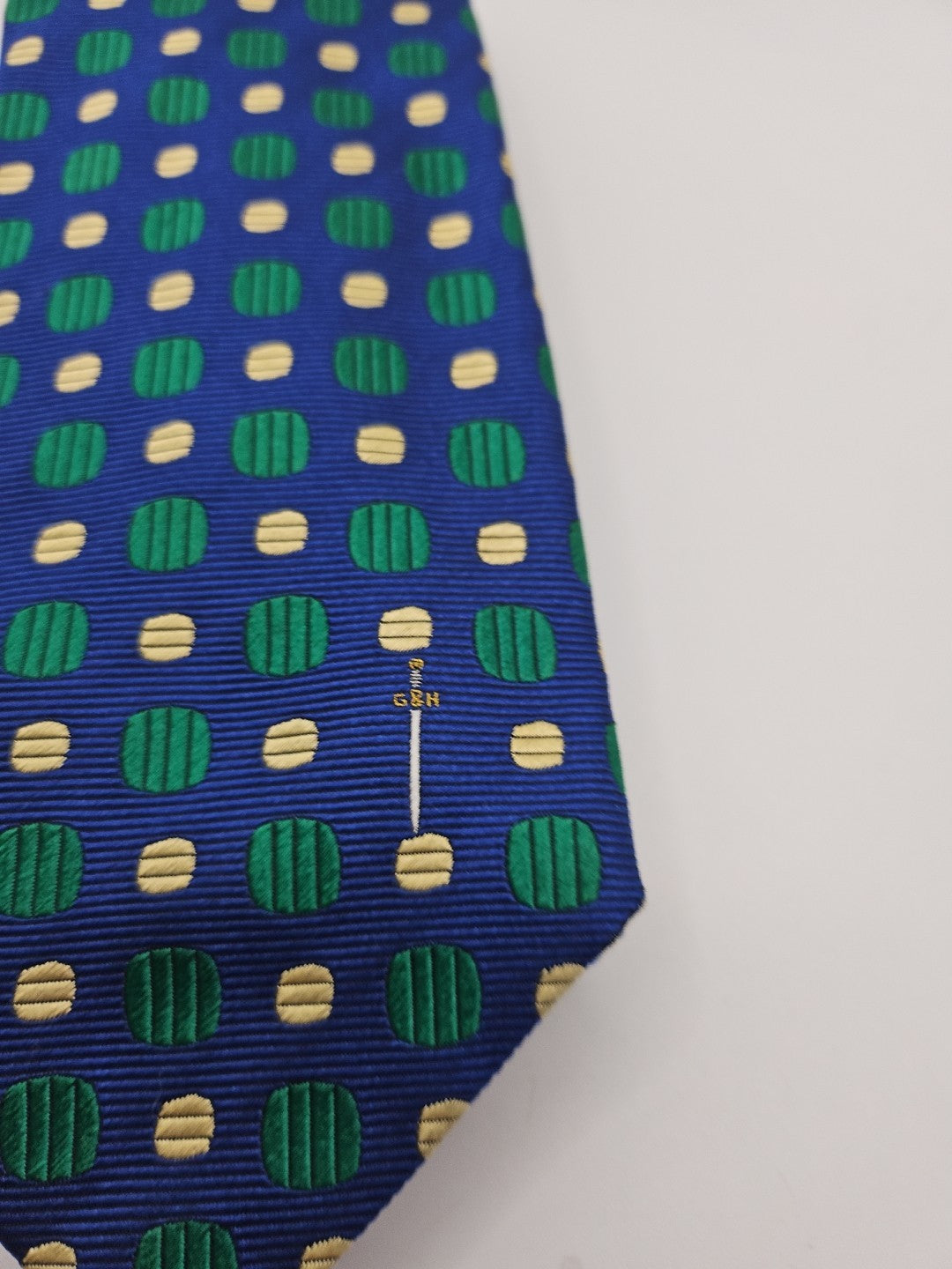 Gieves & Hawkes Blue/Green Pattern Mens Silk Tie Wedding Formal Neck Tie BX17