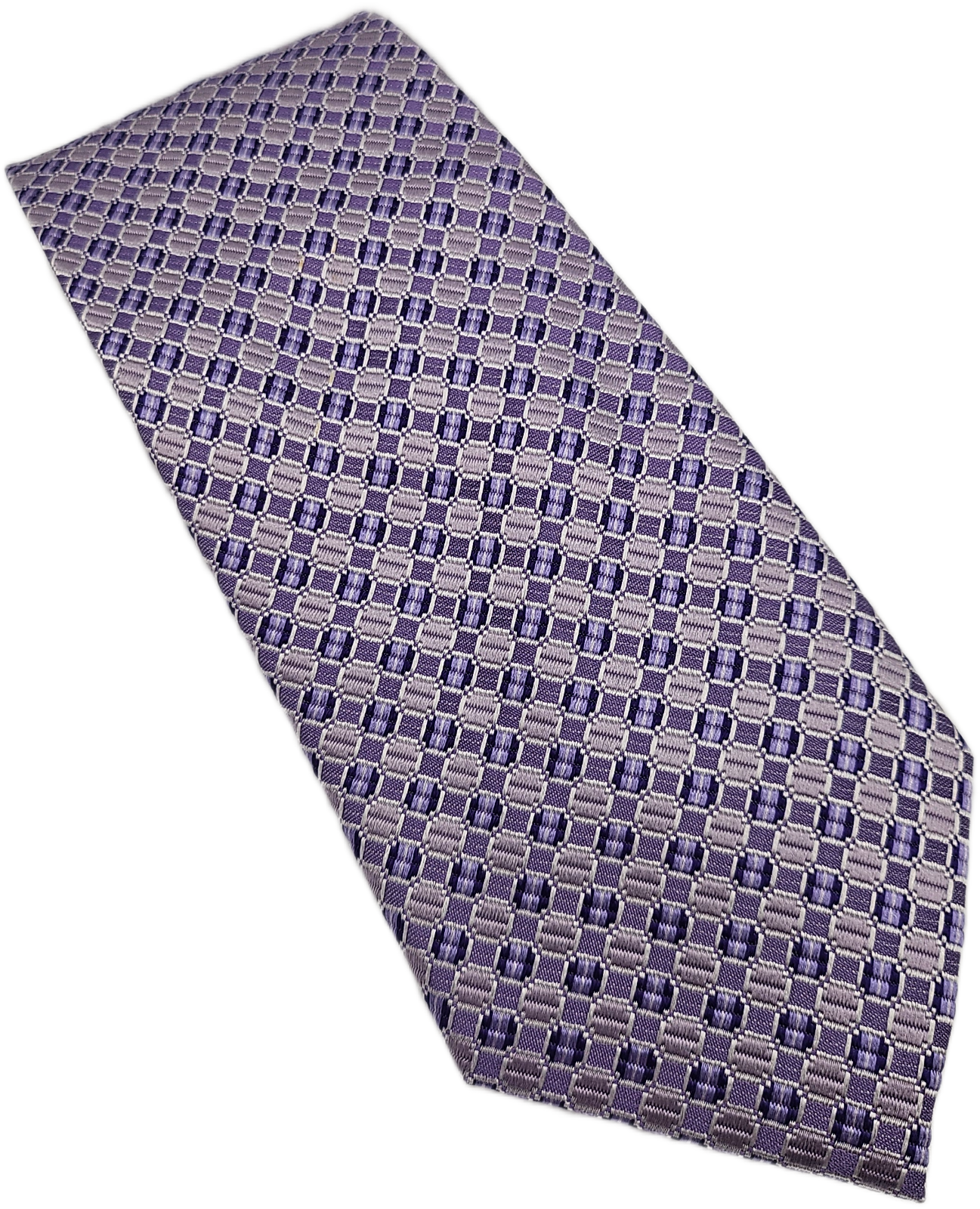 Ted Baker Knotted Silk Tie Mens Purple Geometric Designer Vintage Neck Tie BX15