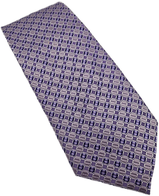 Ted Baker Knotted Silk Tie Mens Purple Geometric Designer Vintage Neck Tie BX15