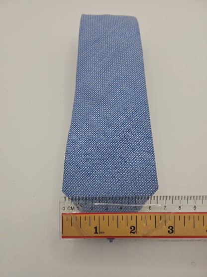 T.M Lewin Blue Pure Wool Woven Thin Mens Tie Wedding Formal Neck Tie BX16