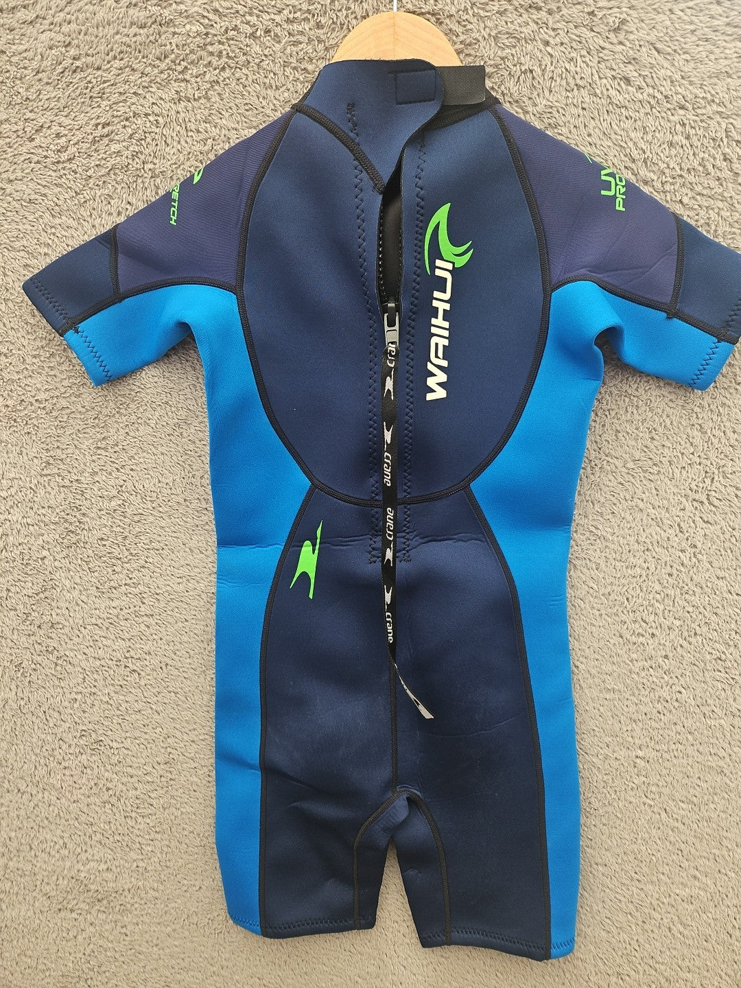 Waihui Kids Age 11-12 2MM Shortie Wetsuit Back Zip Surf Swim KW27