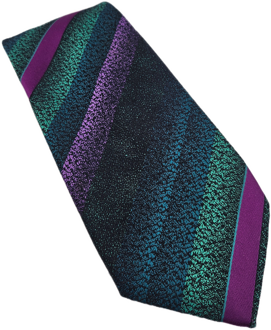 Vtg Mens Silk Tie Jose Piscador Multicolor Geometric Retro Wedding Neck Tie BX25