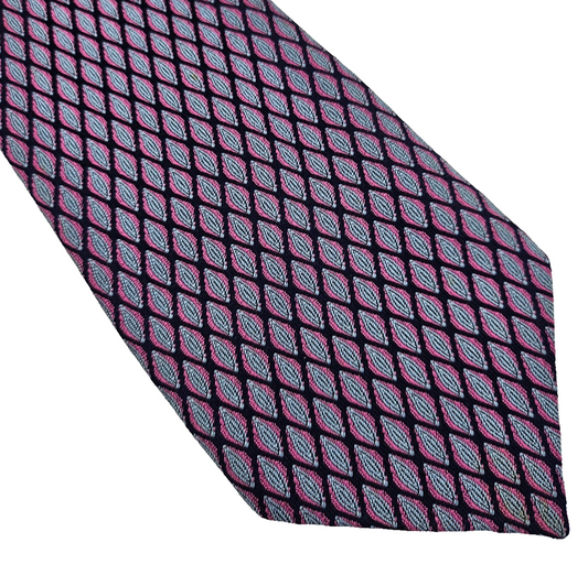 Paul Smith Mens Silk Tie Blue Purple Geometric Vtg Retro Wedding Neck Tie R9