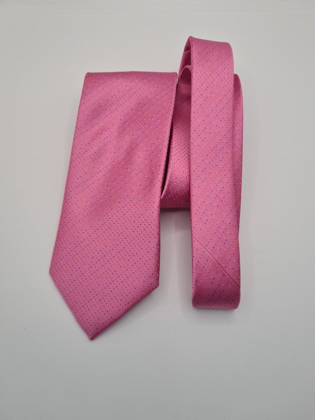 Charles Tyrwhitt Pink Spotty Mens Silk Tie Classic Designer Necktie Spotted Vintage Mens Tie UK BX13