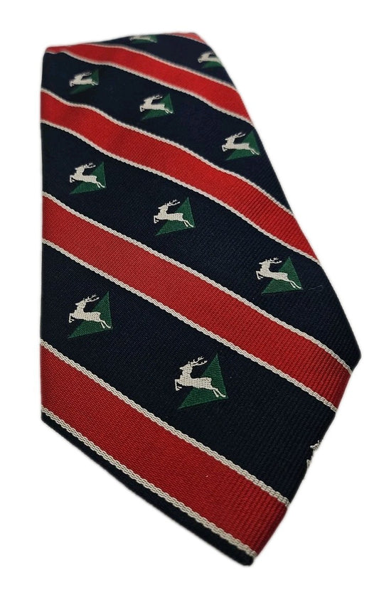 Turnbull & Asser Deer Pattern Blue Mens Silk Tie Wedding Formal Neck Tie BX17