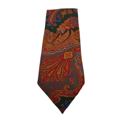 Coles Green paisley Vintage Pattern Silk Tie | Designer Mens Tie UK Paisley Vintage Mens Tie UK BX13