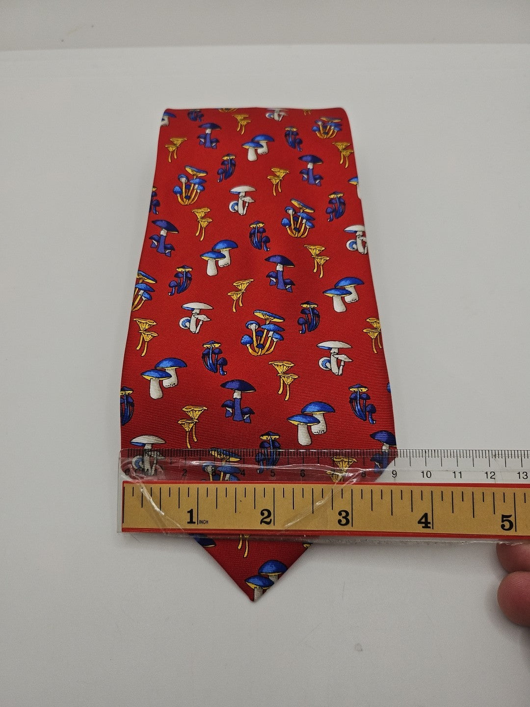 Harrods red Vintage Mushroom Print Mens Silk Tie Wedding Formal Neck Tie BX11