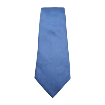 Gieves & Hawkes Plain Blue Mens Silk Tie Classic Designer Necktie Vintage Mens Tie UK BX12