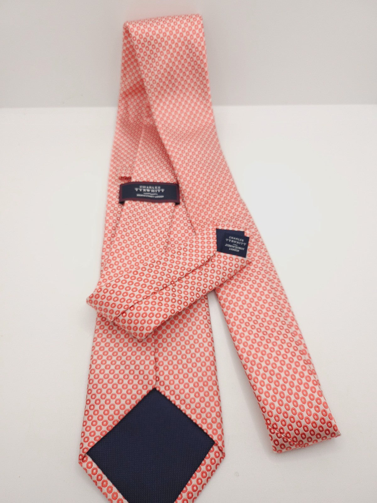 Charles Tyrwhitt Hot Pink Circle Silk Tie