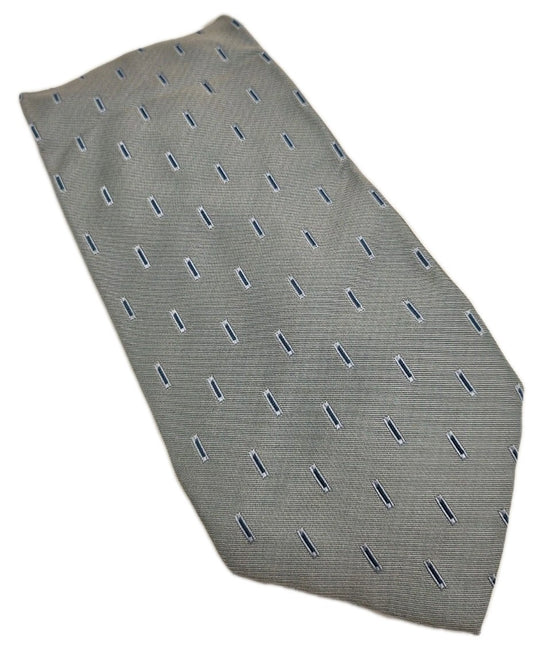 Ermenegildo Zegna Blue Geometric Silk Tie