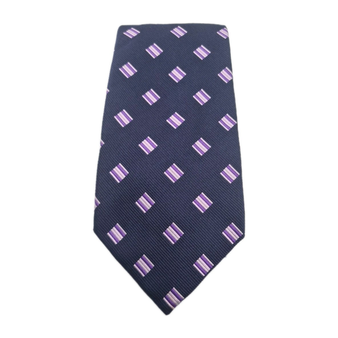 Charles Tyrwhitt Blue Diamond Pattern Mens Silk Tie Designer Necktie Formal Vintage Mens Tie UK BX8