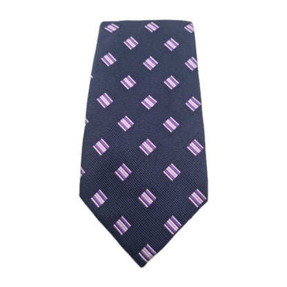 Charles Tyrwhitt Blue Diamond Pattern Mens Silk Tie Designer Necktie Formal Vintage Mens Tie UK BX8