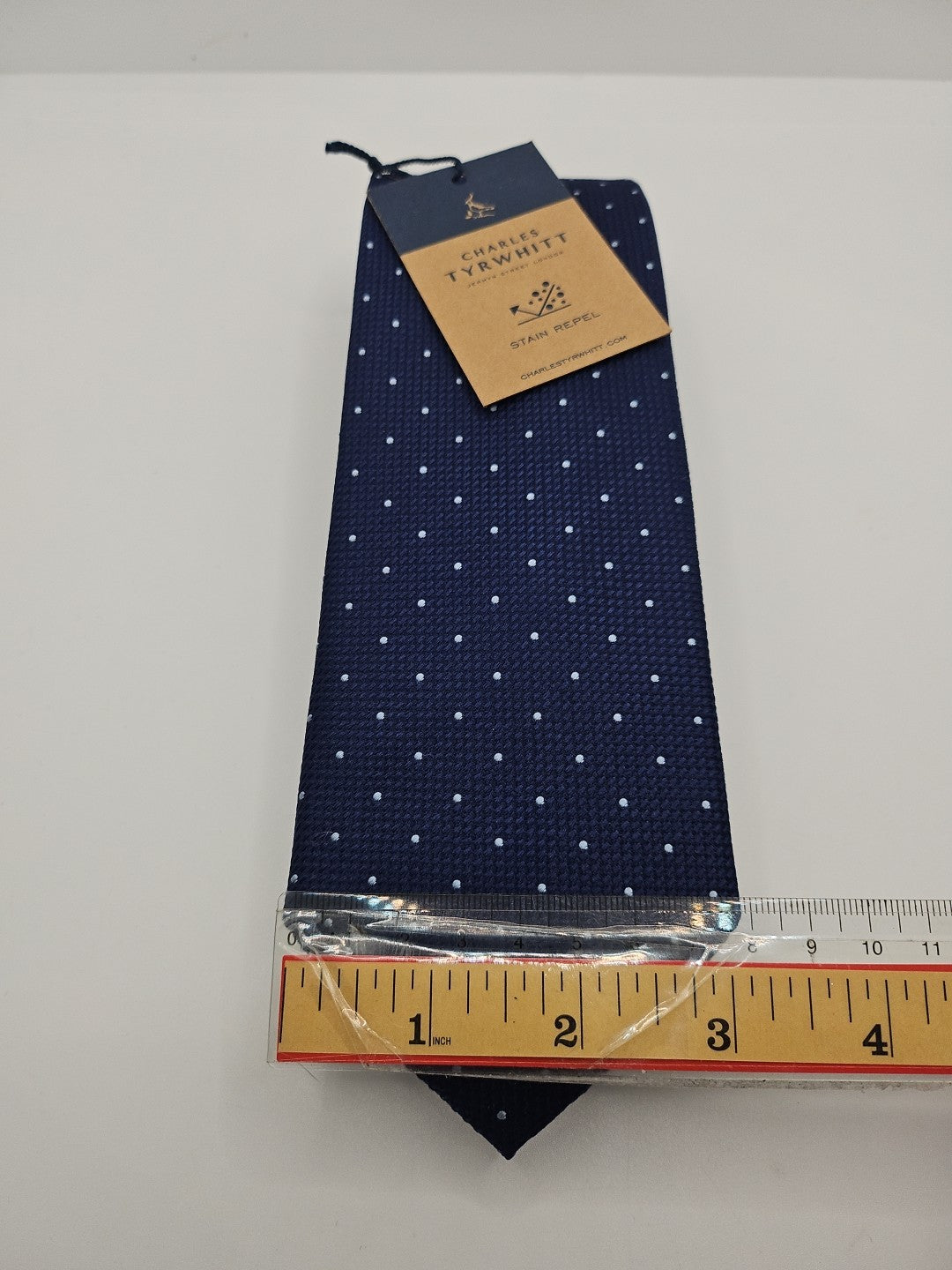 Charles Tyrwhitt Blue Spotty NWT Mens Silk Tie Wedding Formal Neck Tie BX17