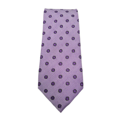 Christian Purple Spotted pattern Mens Silk Tie Classic Designer Necktie Spotted Vintage Mens Tie UK BX13