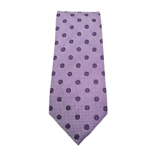 Christian Purple Spotted pattern Mens Silk Tie Classic Designer Necktie Spotted Vintage Mens Tie UK BX13