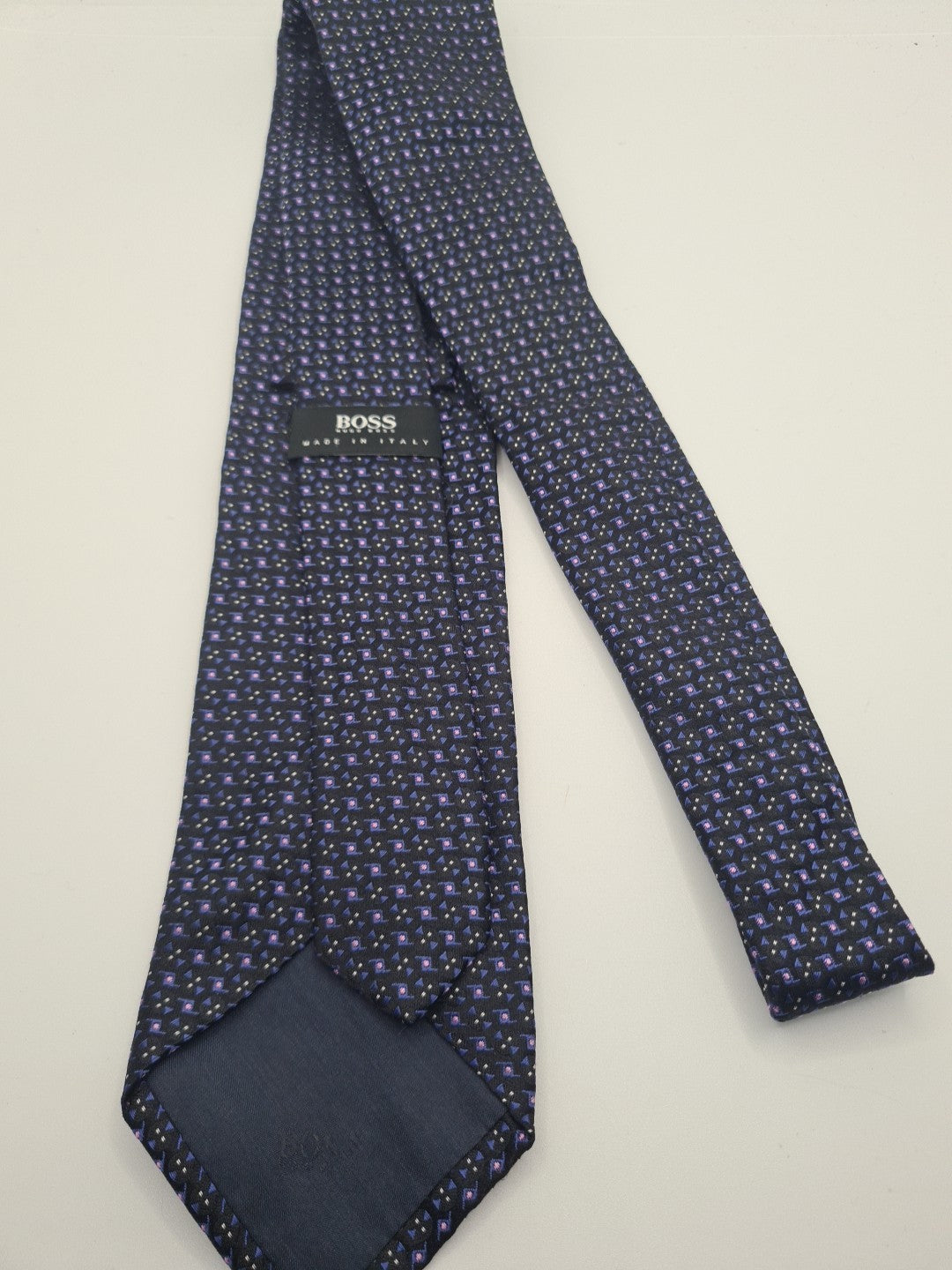 Hugo Boss retro Disco pattern Mens Silk Tie Classic Designer Necktie Formal Vintage Mens Tie UK BX10