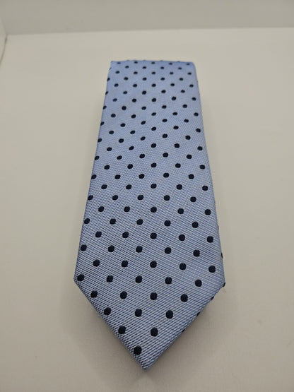 Van Buck Blue Spotty Mens Silk Tie Wedding Formal Neck Tie BX15