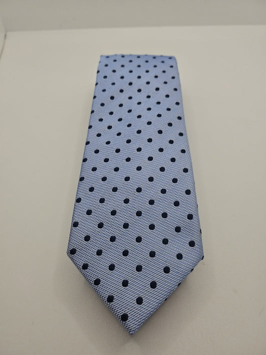 Van Buck Blue Spotty Mens Silk Tie Wedding Formal Neck Tie BX15