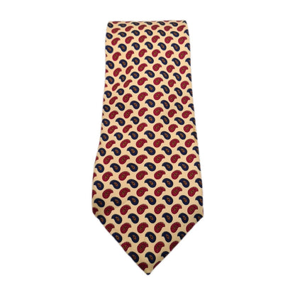 Red Blue Paisley Pattern Vintage Silk Tie | Designer Mens Tie UK Paisley Vintage Mens Tie UK BX13